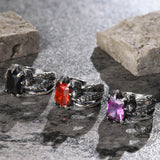 Gothic Dragon Claw Stainless Steel Gem Ring | Gthic.com