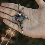 Gothic Dragon Stainless Steel Pendant 02 | Gthic.com