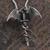 Gothic Dragon Stainless Steel Pendant 04 | Gthic.com