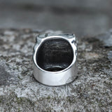 Grim Reaper Poker Stainless Steel Ring 04 silver | Gthic.com
