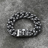 Punk Ghost Head Stainless Steel Skull Bracelet 01 | Gthic.com
