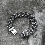 Punk Ghost Head Stainless Steel Skull Bracelet 02 | Gthic.com