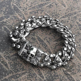 Punk Ghost Head Stainless Steel Skull Bracelet 04 | Gthic.com