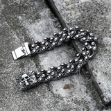 Punk Ghost Head Stainless Steel Skull Bracelet 03 | Gthic.com