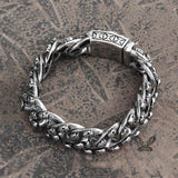 Punk-Geisterkopf-Totenkopf-Armband aus Edelstahl