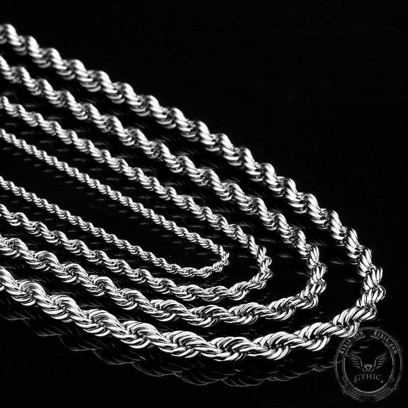 Water Ripple Stainless Steel Gold Chain, 6 mm / 60 cm