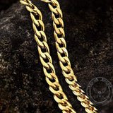 Water Ripple Stainless Steel Gold Chain