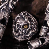 Pirate Anchor Sterling Silver Skull Ring | Gthic.com