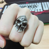 Ridder sterling zilveren schedelring