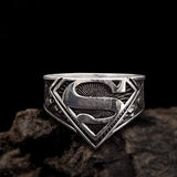 Letter "S" Sterling Silver Ring