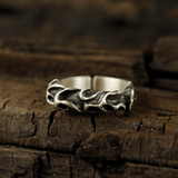 Fire of the Chinese Five Elements Sterling Silver Brass Ring
