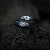 Greek Amphisbaena Sterling Silver Mythology Woman Ring