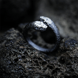 Greek Amphisbaena Sterling Silver Mythology Woman Ring| Gthic.com