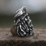 Black Pearl Pirates Stainless Steel Skull Ring | Gthic.com
