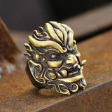 Warrior Chi You Brass Mythology Ring