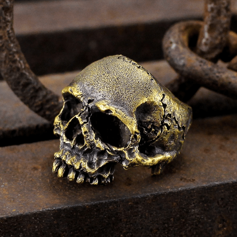 Brass 2025 skull ring