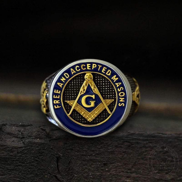Eye Of Providence 316L Stainless Steel Masonic Ring 01 | Gthic.com