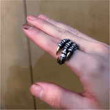 Retro Dragon Claw Brass Sterling Silver Ring