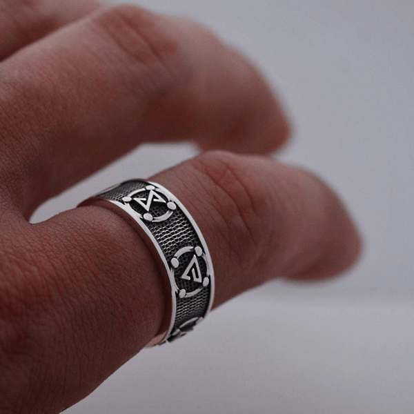 Witchers Elements Signs Stainless Steel Ring 02 | Gthic.com