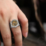 Vegvisir Totem Sterling Silver Viking Ring | Gthic.com