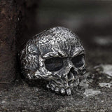Vintage Rugged Stainless Steel Skull Ring | Gthic.com