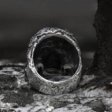 Vintage Rugged Stainless Steel Skull Ring | Gthic.com