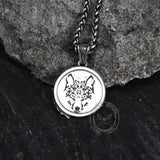 Guardian Wolf Stainless Steel Viking Pendant