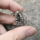 Heart Shaped Skull Sterling Silver Pendant 04 | Gthic.com