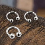 Horseshoe G23 Titanium Zircon Septum Piercing | Gthic.com