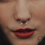 Horseshoe G23 Titanium Zircon Septum Piercing | Gthic.com