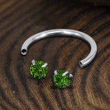 Horseshoe G23 Titanium Zircon Nose Ring
