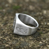 Horus And Anubis Stainless Steel Egyptian Ring