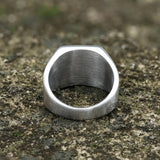 Horus And Anubis Stainless Steel Egyptian Ring