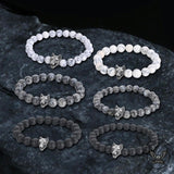 Howling Wolf Turquoise Bead Bracelet | Gthic.com