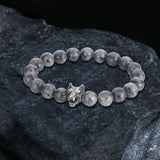 Howling Wolf Turquoise Bead Bracelet