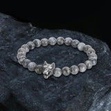 Howling Wolf Turquoise Bead Bracelet