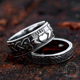 Irish Claddagh Stainless Steel Viking Ring | Gthic.com