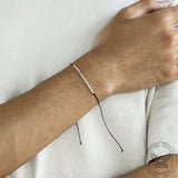 Keep Going Morse Code Sterling Silver Bracelet