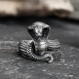 King Cobra Sterling Silver Ring | Gthic.com