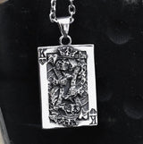 King Of Spades Stainless Steel Poker Pendant