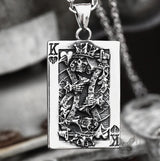 King Of Spades Stainless Steel Poker Pendant | Gthic.com