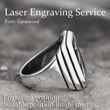 Lightning Bolt Stainless Steel Ring