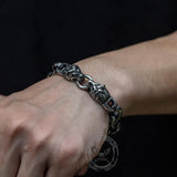 Lion Head Stainless Steel Skull Bracelet 02 | Gthic.com