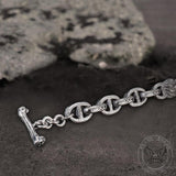 Löwenkopf-Totenkopf-Armband aus Edelstahl