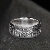 Loyal Wolf Pattern Alloy Embossed Ring 03 | Gthic.com