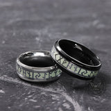 Luminous Runes Stainless Steel Ring