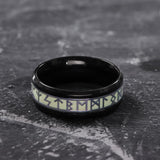 Luminous Runes Stainless Steel Ring06 | Gthic.com