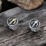 Mandalorian Symbol Stainless Steel Skull Ring 02 | Gthic.com