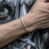 Never Give Up Morse Code Sterling Silver Bracelet