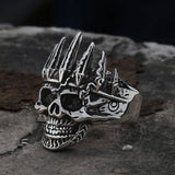 Nobility King Crown Stainless Steel Skull Ring | Gthic.com